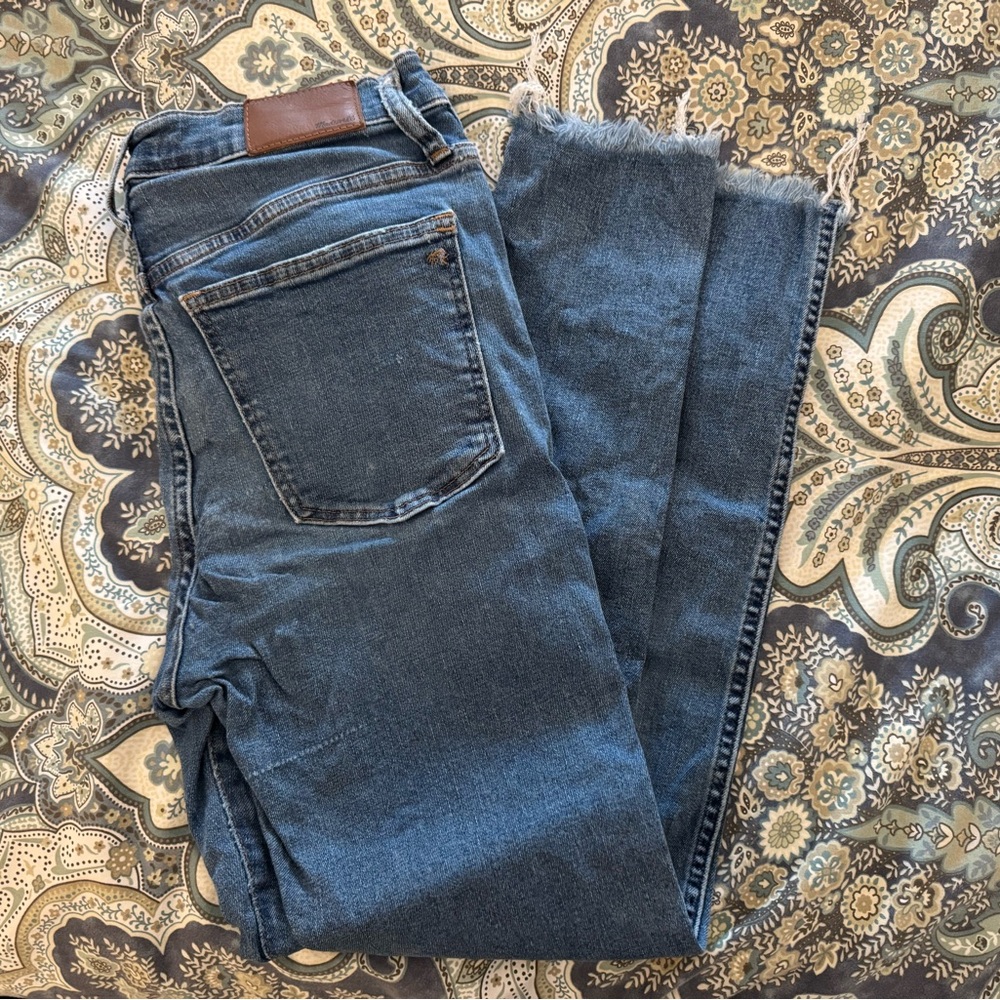 Frayed Madewell skinny jeans